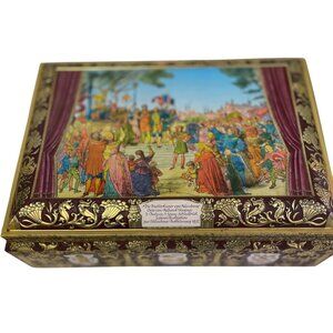 Vintage Richard Wagner Die Meistersinger Collectors Tin Box 17" x 7" x 11"